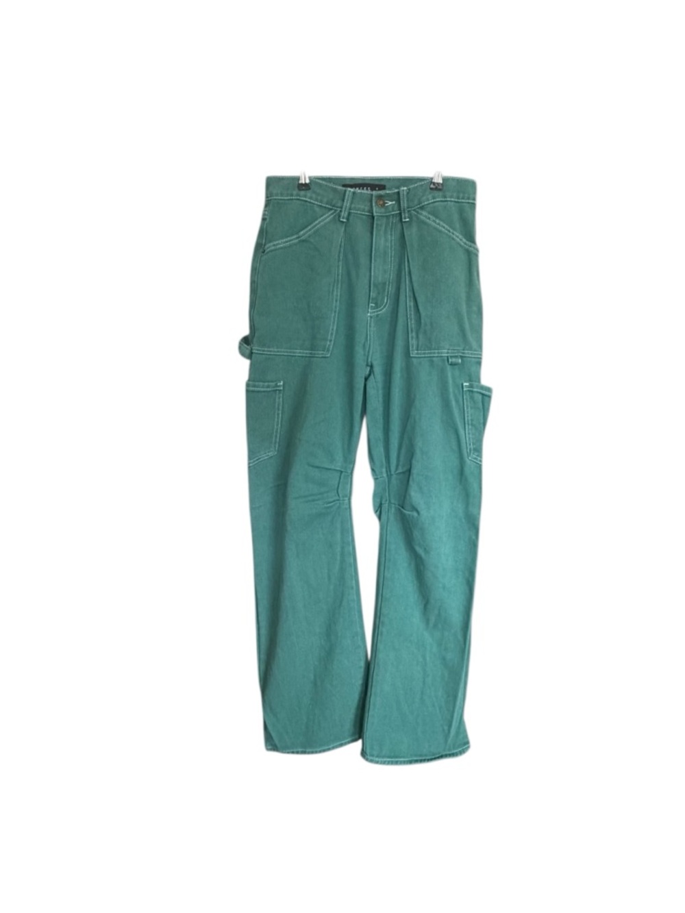 Lioness Miami Vice Sage-Green Cargo Jeans High-Rise Wide Leg Baggy Fit Pants - Picture 2 of 16